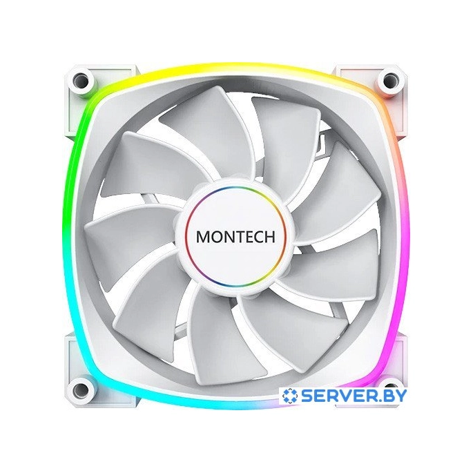Вентилятор для корпуса Montech RX140 PWM Reverse (белый). Фото 1