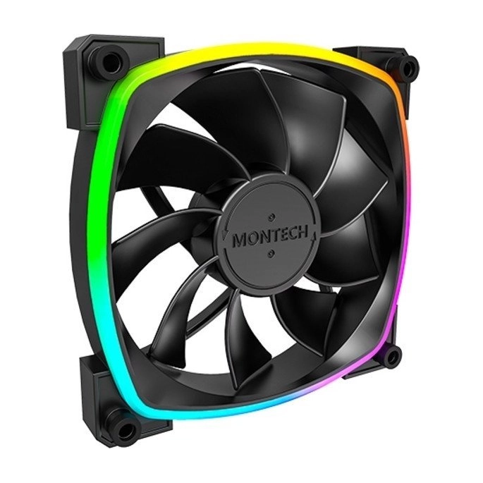 Комплект вентиляторов для корпуса Montech RX120 PWM 3 IN 1 (черный). Фото 2