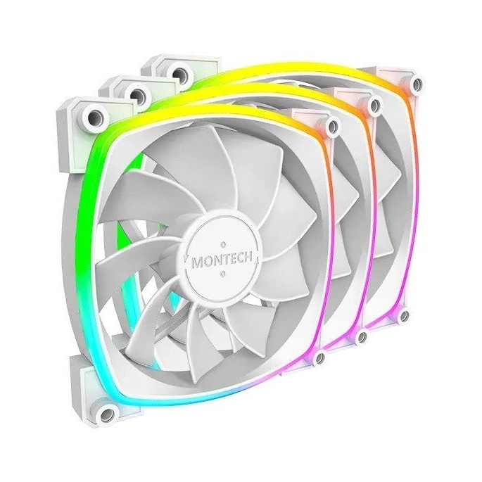 Комплект вентиляторов для корпуса Montech RX120 PWM 3 IN 1 (белый). Фото 1
