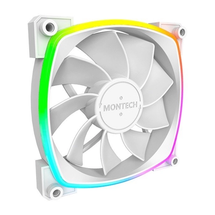 Комплект вентиляторов для корпуса Montech RX120 PWM 3 IN 1 (белый). Фото 2