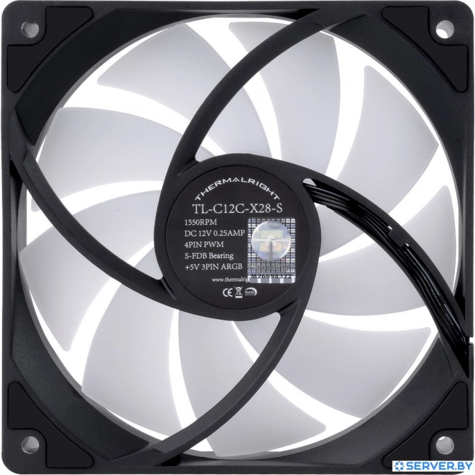 Вентилятор для корпуса Thermalright TL-C12C-X28-S (черный). Фото2
