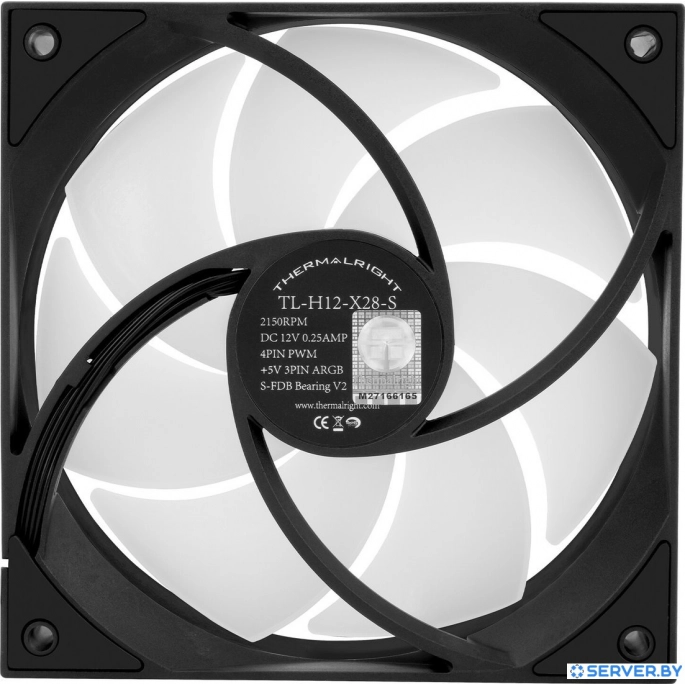Вентилятор для корпуса Thermalright TL-H12-X28-S (черный). Фото5