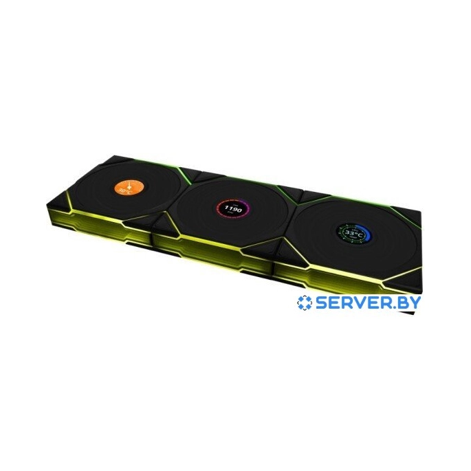 Комплект вентиляторов для корпуса с контроллером Lian Li Uni Fan TL 120 Wireless Reverse 12RTLLCD1W3B G99.12RTLLCD1W3B.R0. Фото1