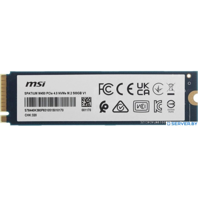 SSD MSI Spatium M450 V1 500GB S78-440K380-P83. Фото 2