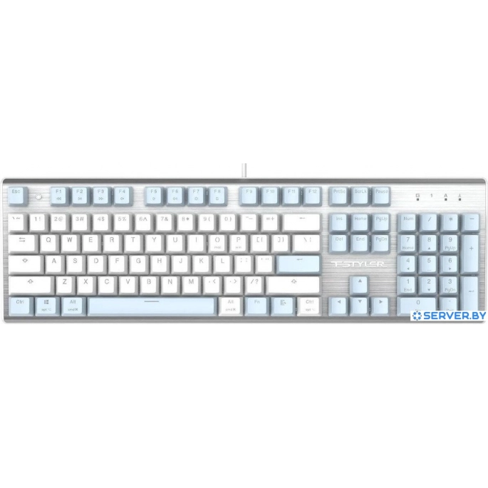 Клавиатура A4Tech Fstyler FS100 Neon (серебристый/голубой). Фото 2