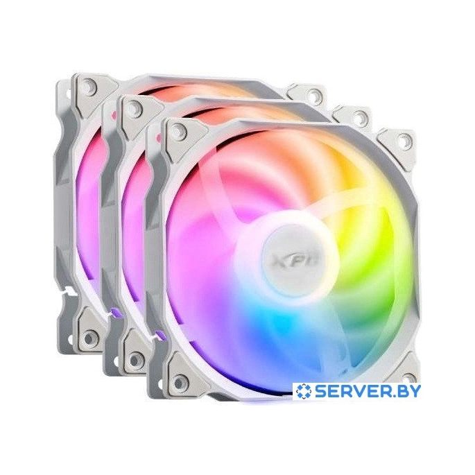 Вентилятор для корпуса ADATA XPG Vento 120x3 ARGB PWM (белый). Фото 1