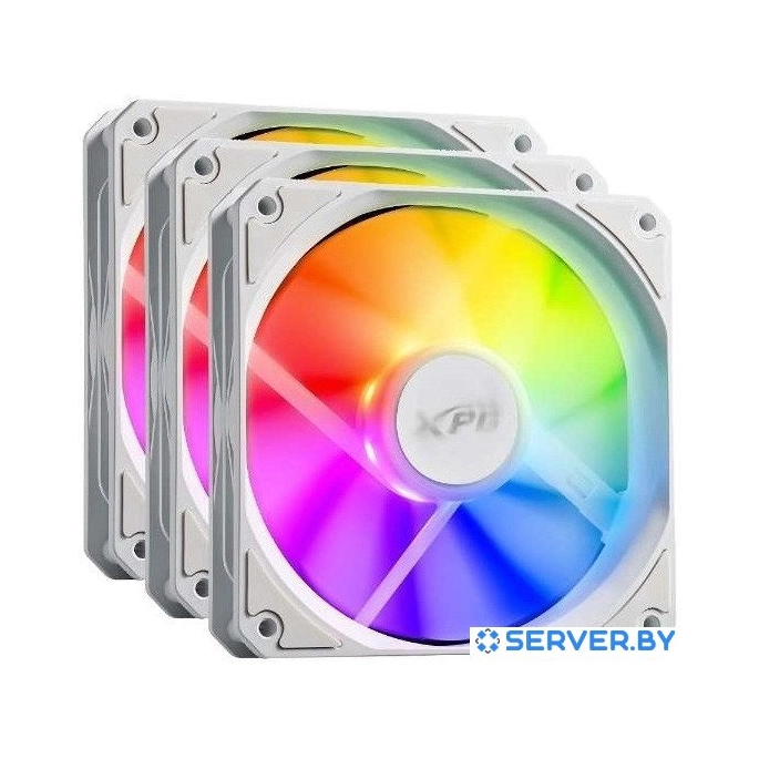 Вентилятор для корпуса ADATA XPG Vento R 120x3 ARGB PWM (белый). Фото 1