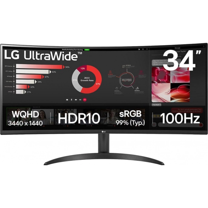 Монитор LG UltraWide 34WR50QK-B. Фото 1