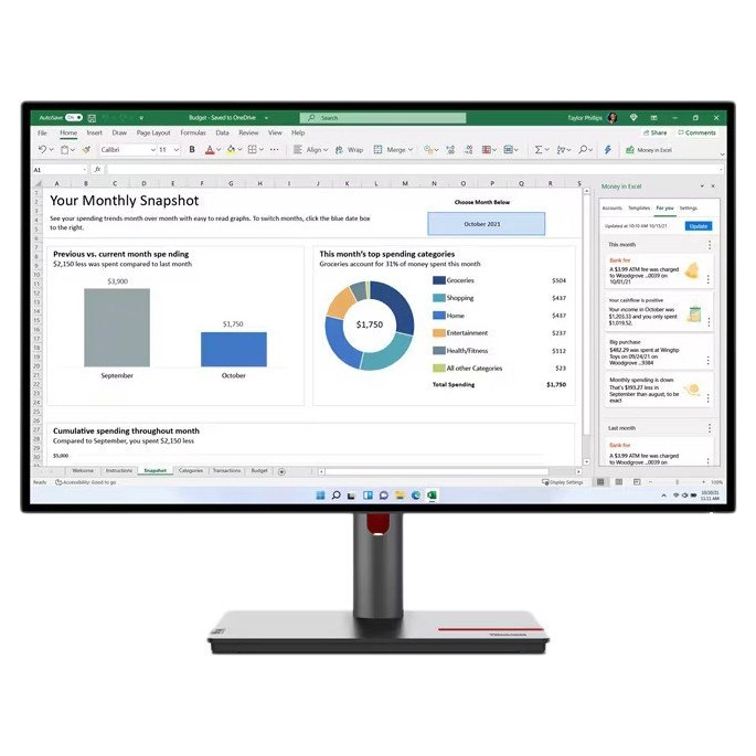 Монитор Lenovo ThinkVision P27h-30 63A1GAT1EU. Фото 1