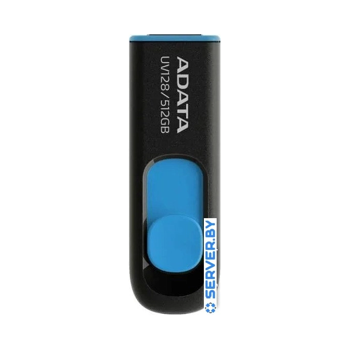 USB Flash ADATA DashDrive UV128 512GB (черный/синий). Фото 2