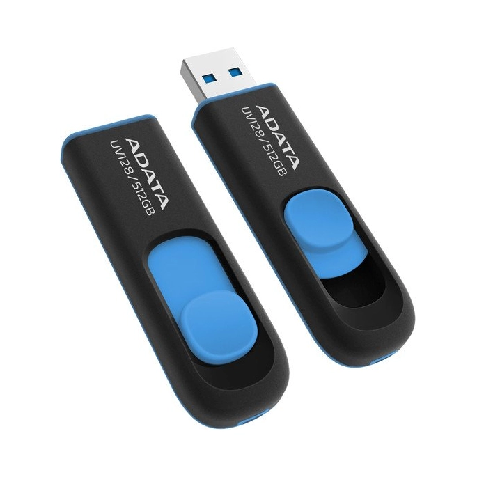 USB Flash ADATA DashDrive UV128 512GB (черный/синий). Фото 3