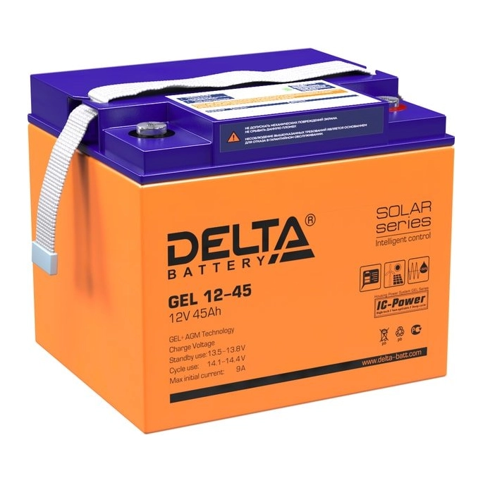 Аккумулятор для ИБП Delta GEL 12-45 (12В/45 А·ч). Фото 1