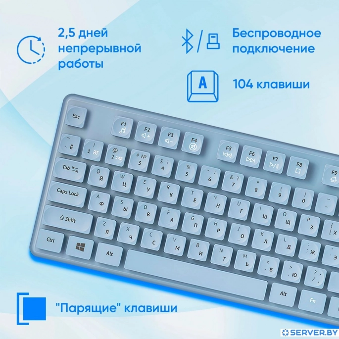 Офисный набор Oklick S265W (голубой). Фото 3