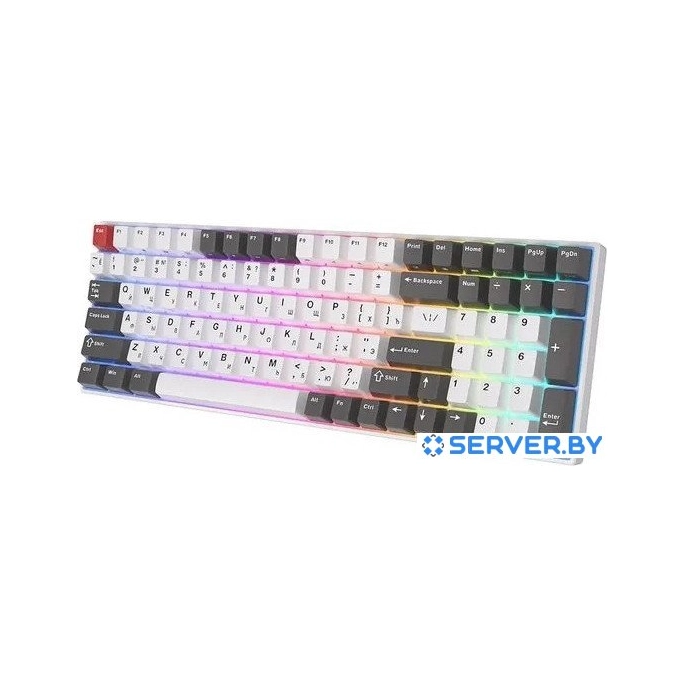 Клавиатура Royal Kludge RK100 RGB (белый/серый, RK Red). Фото 4