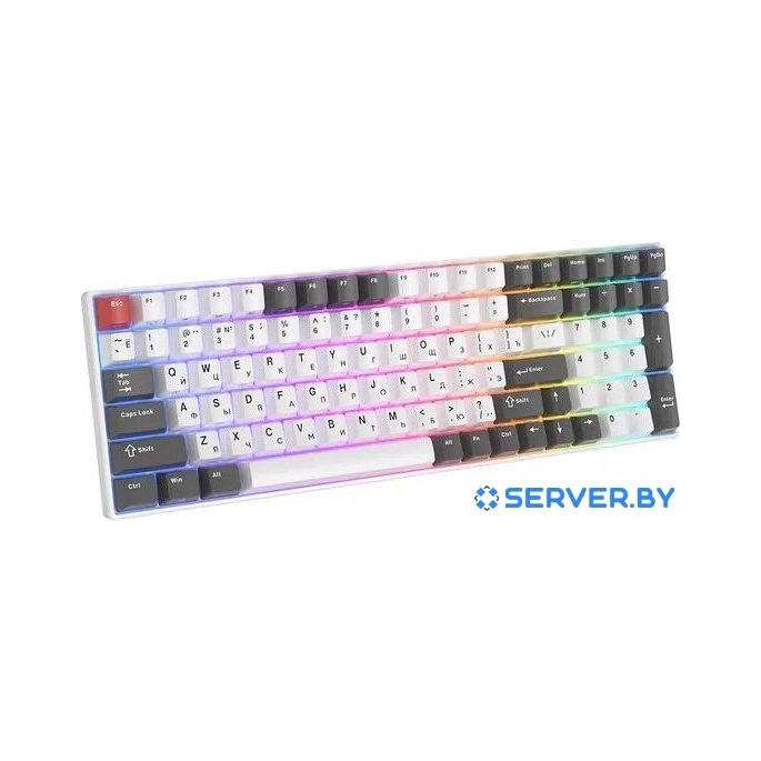 Клавиатура Royal Kludge RK100 RGB (белый/серый, RK Red). Фото 5