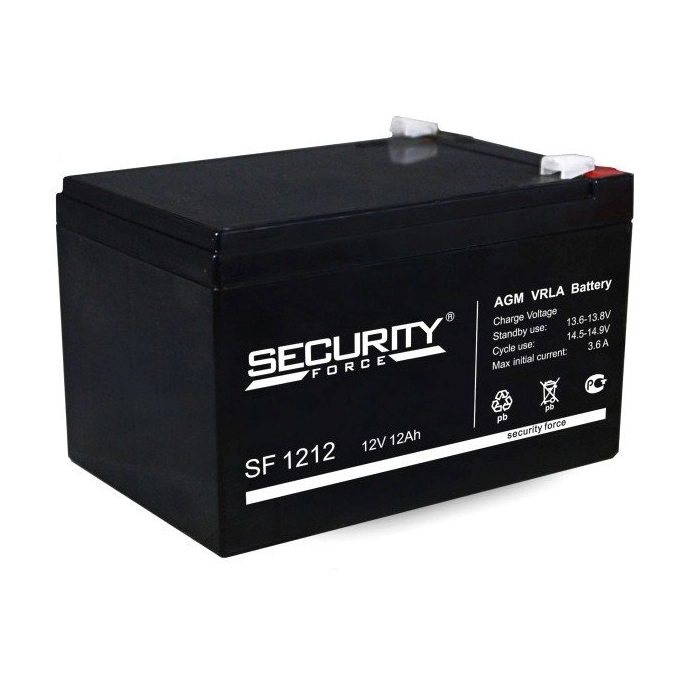 Аккумулятор для ИБП Security Force SF 1212 (12В/12 А·ч). Фото 1