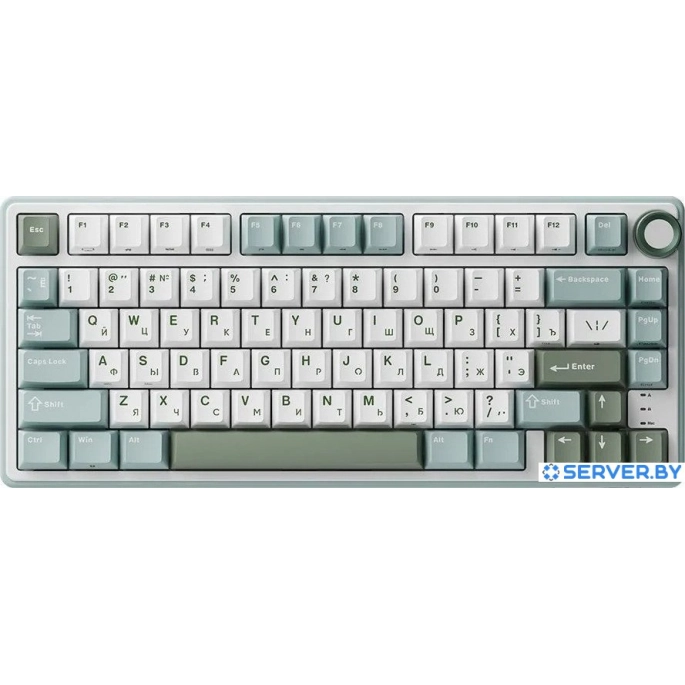 Клавиатура Royal Kludge R75 RGB (Sky Cyan, RK Silver). Фото 2