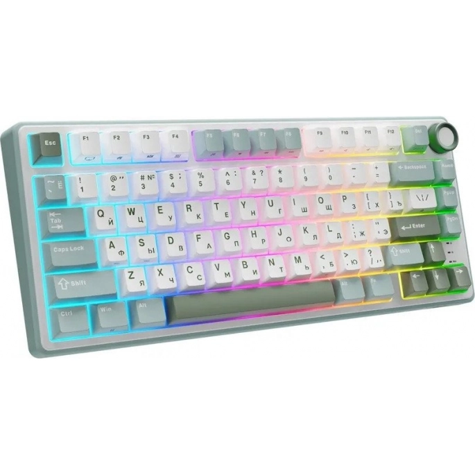 Клавиатура Royal Kludge R75 RGB (Sky Cyan, RK Silver). Фото 4