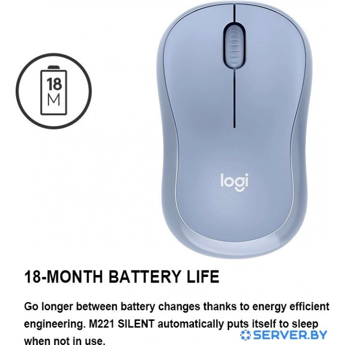 Мышь Logitech M221 (голубой). Фото 4