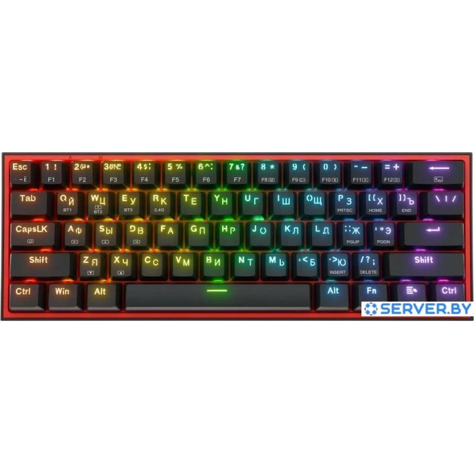 Клавиатура Redragon Fizz Pro (черный/красный). Фото 1
