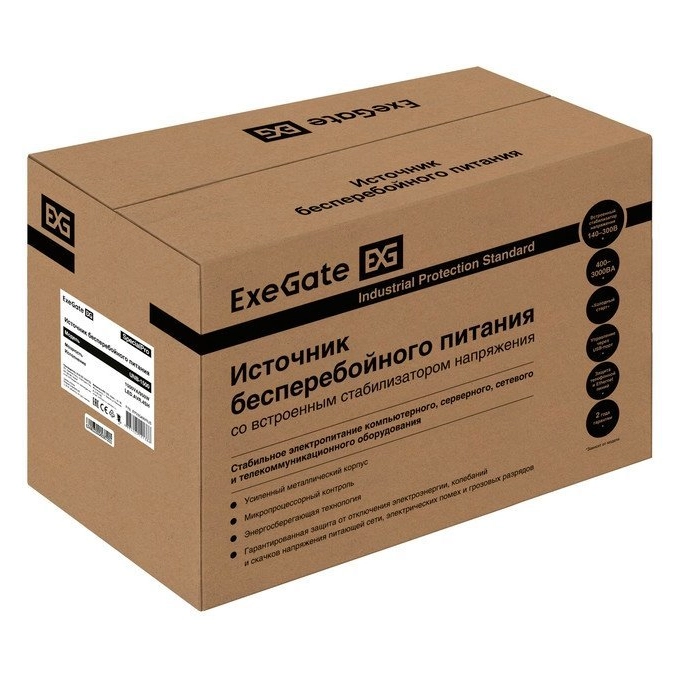 Источник бесперебойного питания ExeGate SpecialPro UNB-1500.LED.AVR.4SH EP285499RUS. Фото 5