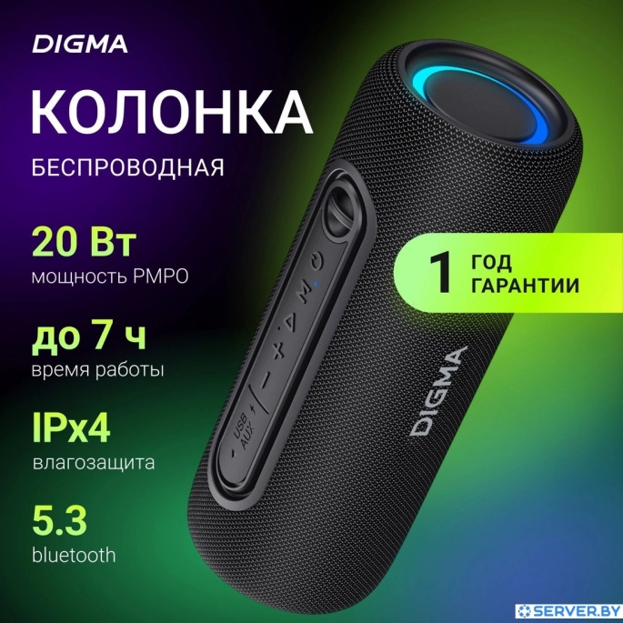 Беспроводная колонка Digma D-PS1524. Фото 2