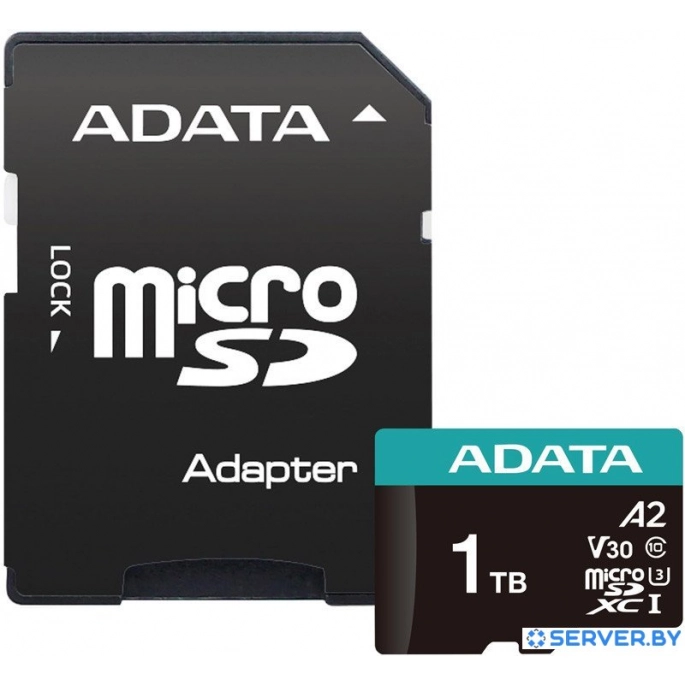 Карта памяти ADATA Premier Pro AUSDX1TUI3V30SA2-RA1 microSDXC 1TB (с адаптером). Фото 1