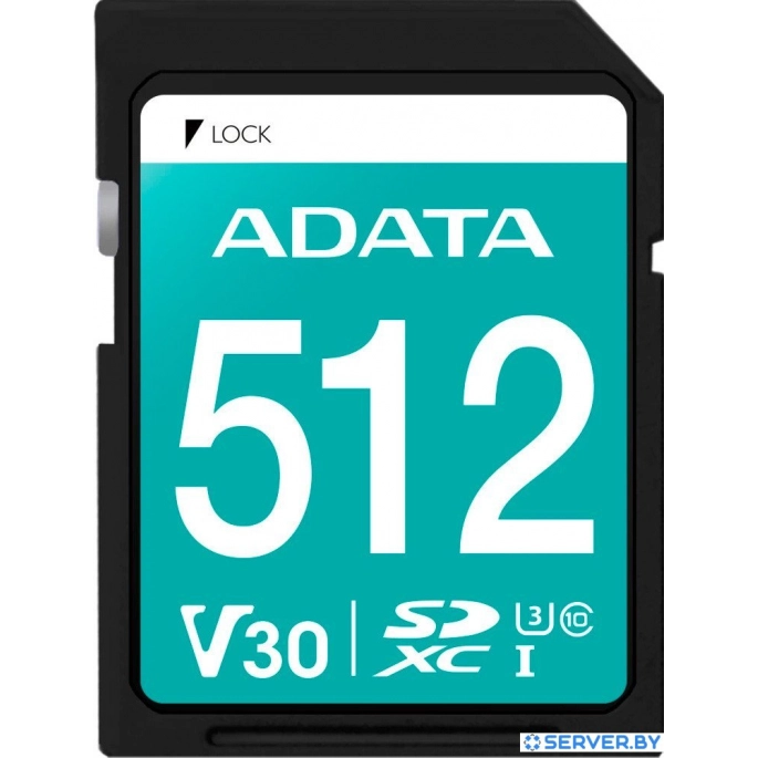 Карта памяти ADATA Premier Pro SDXC 512GB ASDX512GUI3V30S-R. Фото 1