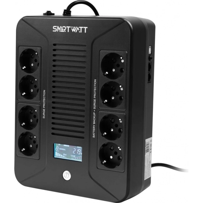 Источник бесперебойного питания SmartWatt UPS Safe Pro LCD 1000. Фото 2