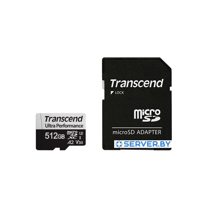 Карта памяти Transcend microSDXC 340S 512GB (с адаптером). Фото 1
