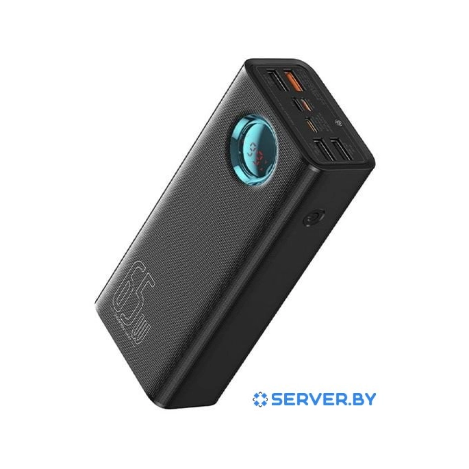 Внешний аккумулятор Baseus Amblight Digital Display Fast Charge Power Bank 65W 26800mAh (черный). Фото 2