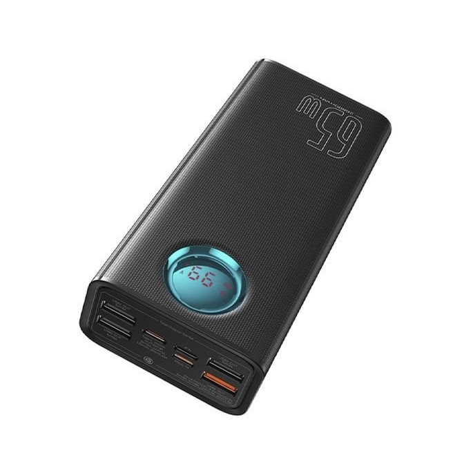 Внешний аккумулятор Baseus Amblight Digital Display Fast Charge Power Bank 65W 26800mAh (черный). Фото 4