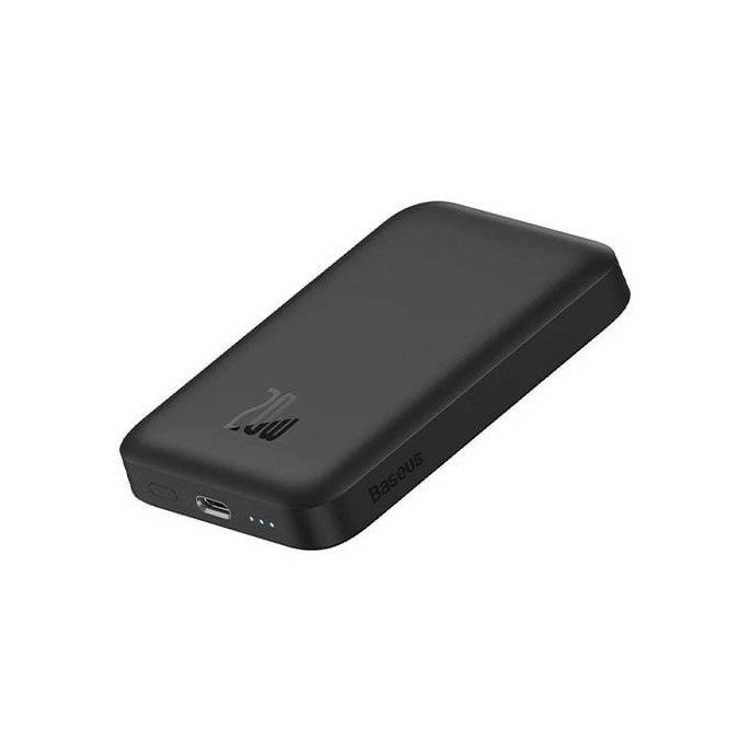 Внешний аккумулятор Baseus Magnetic Mini Air Wireless Fast Charge Power Bank 20W 6000mAh (черный). Фото 4