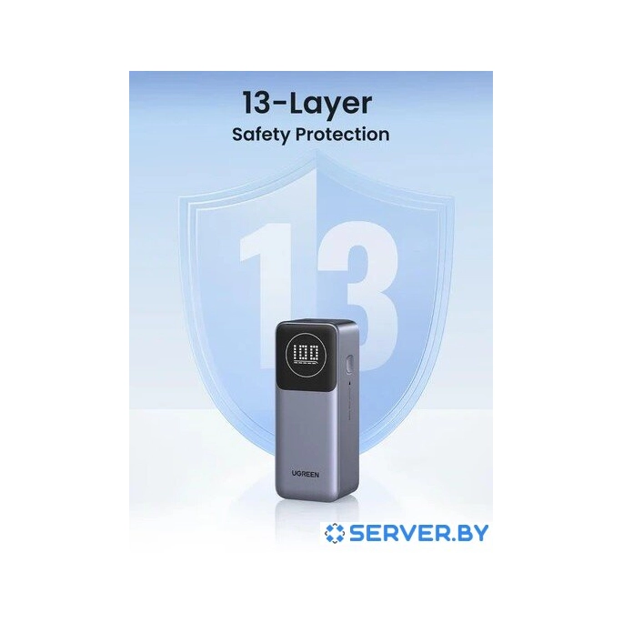 Внешний аккумулятор Ugreen PB724 12000mAh (серый). Фото 3