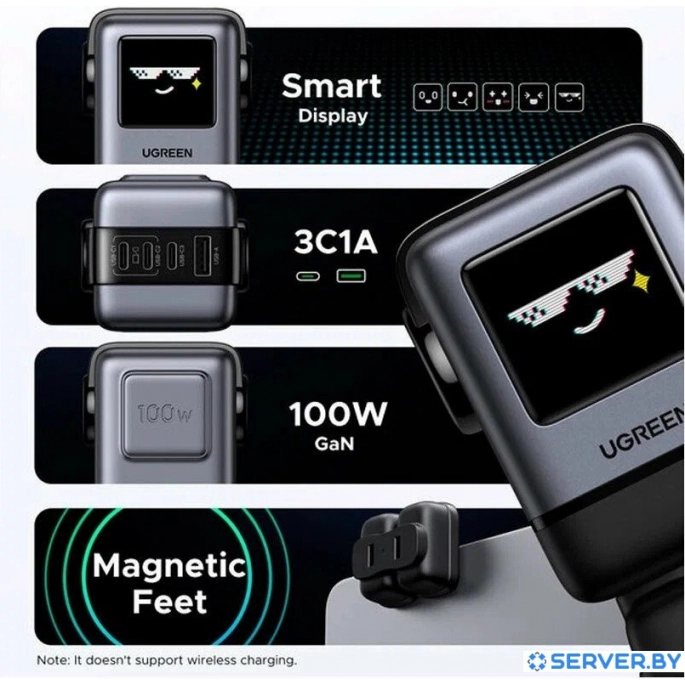 Сетевое зарядное Ugreen X688 45515B. Фото 3