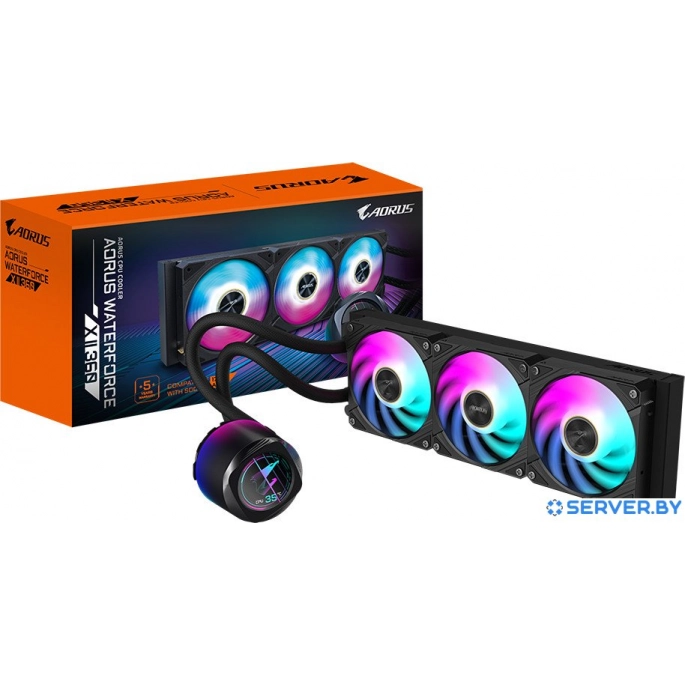Жидкостное охлаждение для процессора Gigabyte Aorus Waterforce X II 360. Фото 5