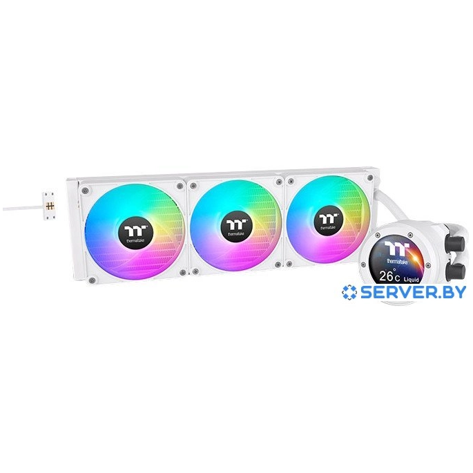 Жидкостное охлаждение для процессора Thermaltake TH360 V2 Ultra EX ARGB Snow Edition CL-W426-PL12SW-A. Фото 1