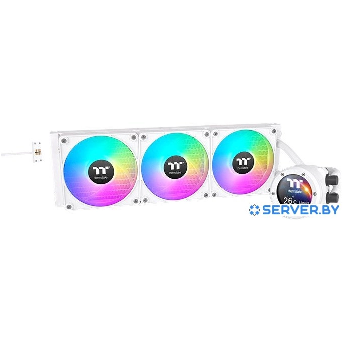 Жидкостное охлаждение для процессора Thermaltake TH420 V2 Ultra EX ARGB Snow Edition CL-W428-PL14SW-A. Фото 1