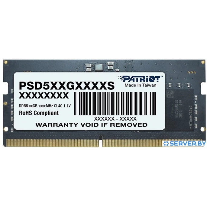 Оперативная память Patriot Signature Line 16ГБ DDR5 SODIMM 5200 МГц PSD516G520081S. Фото 1
