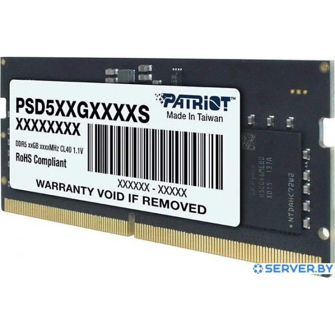 Оперативная память Patriot Signature Line 16ГБ DDR5 SODIMM 5200 МГц PSD516G520081S. Фото 4