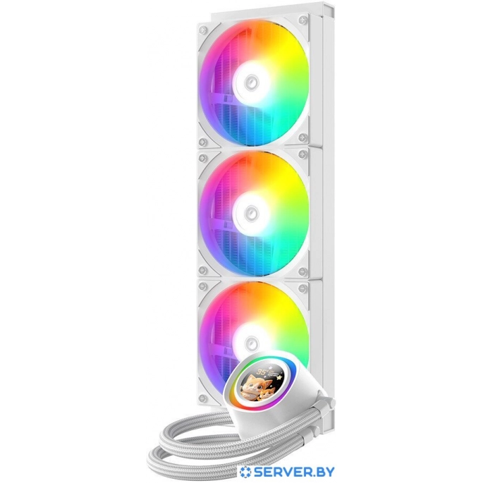 Система жидкостного охлаждения для процессора ID-Cooling FX360 LCD White. Фото 2