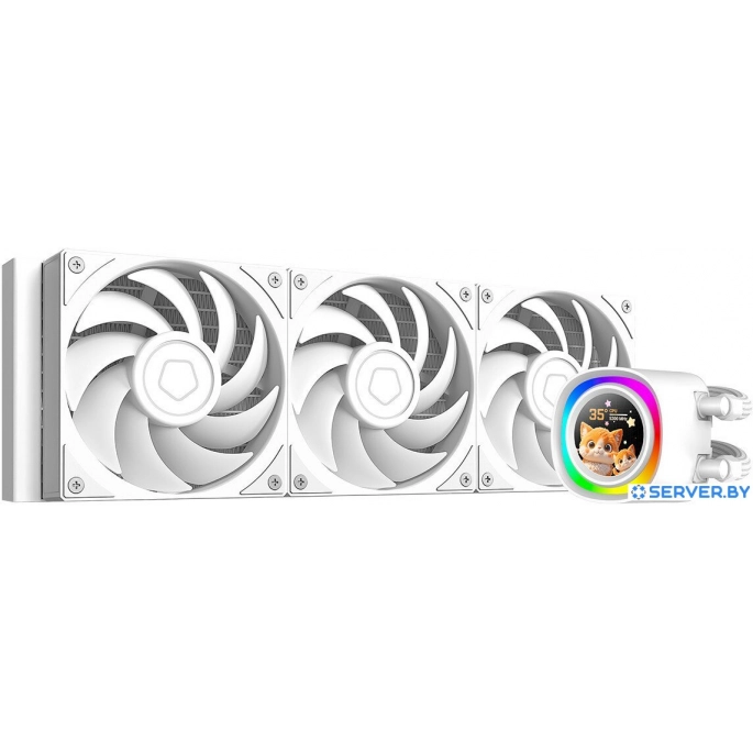 Система жидкостного охлаждения для процессора ID-Cooling FX360 LCD PE White. Фото 1