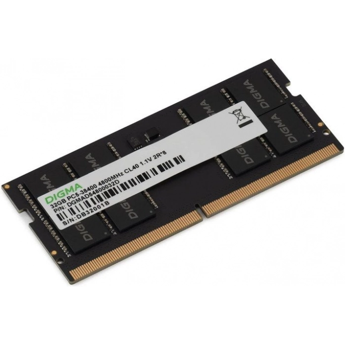 Оперативная память Digma 32ГБ DDR5 SODIMM 4800 МГц DGMAS54800032D. Фото 2