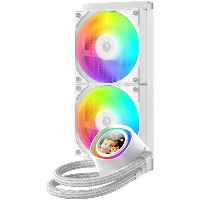 Система жидкостного охлаждения для процессора ID-Cooling FX240 LCD White. Фото 2