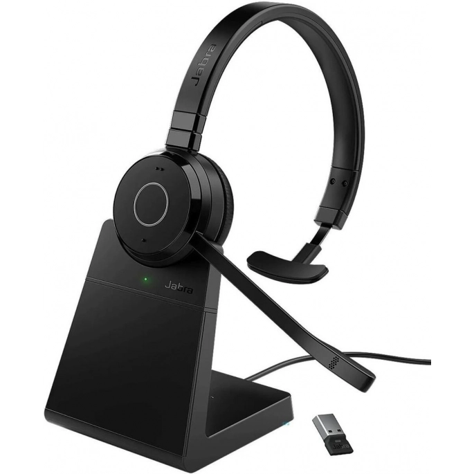 Офисная гарнитура Jabra Evolve 65 TE MS Mono Stand. Фото 1