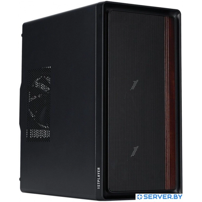 Корпус 1stPlayer WD1 WD1-BK-3F (черный). Фото1
