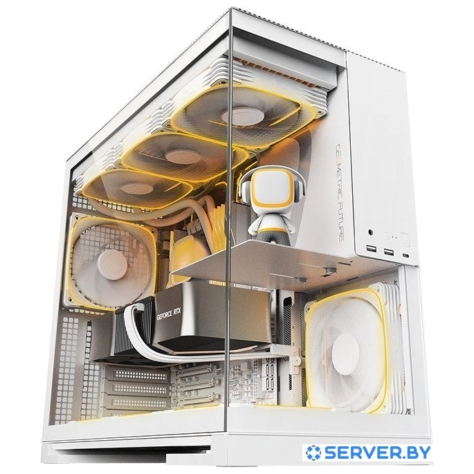 Корпус Geometric Future Model 5 5FAN (белый). Фото 2