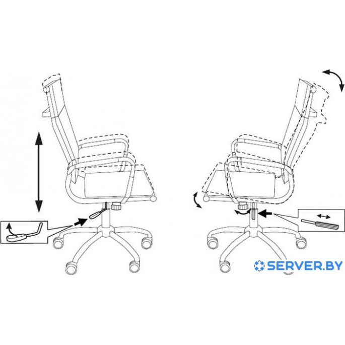 Кресло Бюрократ CH-993/Orange. Фото 5