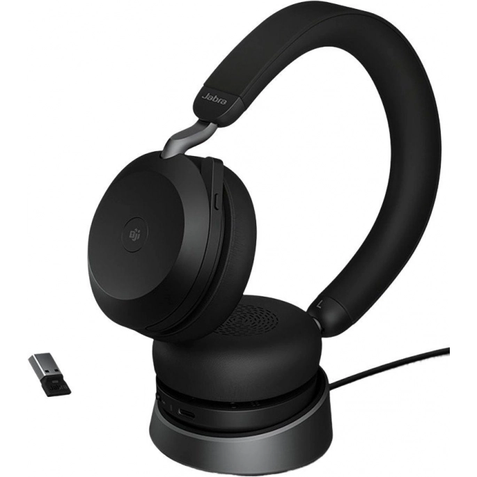 Офисная гарнитура Jabra Evolve2 75 MS Stereo USB-A Desk (черный). Фото 1
