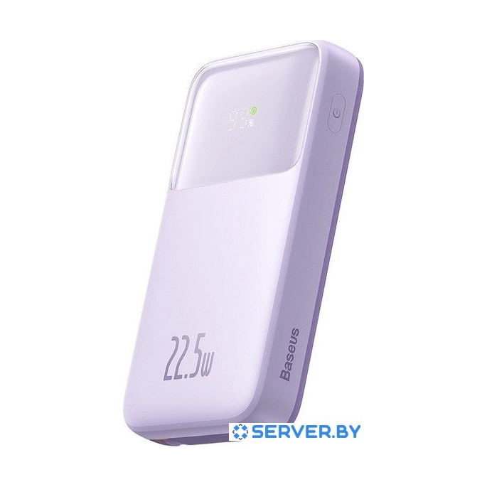 Внешний аккумулятор Baseus Comet Series Dual-Cable Digital Display Fast Charge Power Bank 22.5W 20000mAh (сиреневый). Фото2